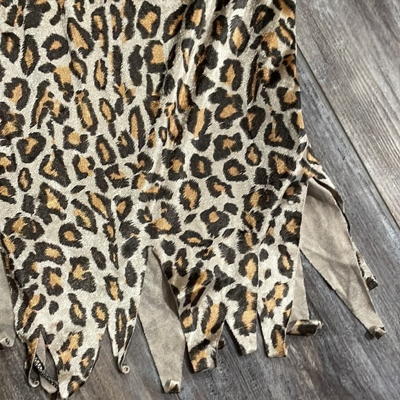 Rubies Girl’s Cavewoman Leopard Cheetah Cat Animal Print Dress - Picture 3 of 5